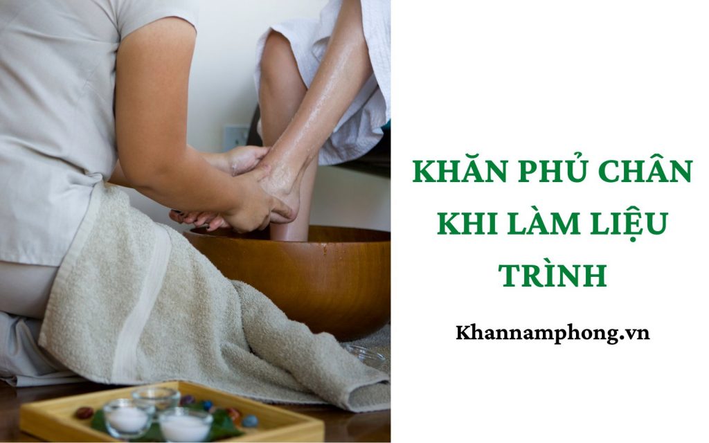 Khăn phủ chân làm làm liệu trình massage dùng cho khách hoặc người làm liệu trình đều được.