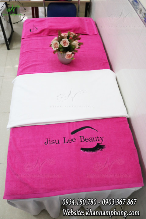 Mẫu khăn trải giường Jisu Lee Beauty (Hồng Cotton)