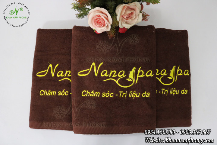 Mẫu khăn body Nana Spa (Nâu Socola - Cotton)