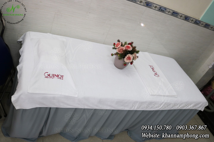 + Mẫu khăn trải giường Guinot - Màu Trắng (Cotton)