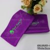 Bộ Khăn Lau Tay Spa Thêu Logo 34x34cm (Màu Tím - Cotton)