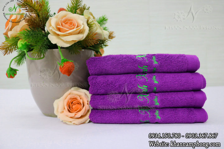 Mẫu khăn body Thanh Xuân Spa (Tím Cotton)