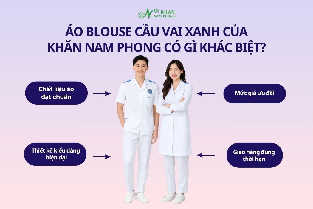 Áo blouse cầu vai xanh Nam Phong có gì đăc biệt?