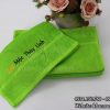 Bộ Khăn Lau Tay Spa Màu Xanh Cốm (Cotton) Thêu Logo