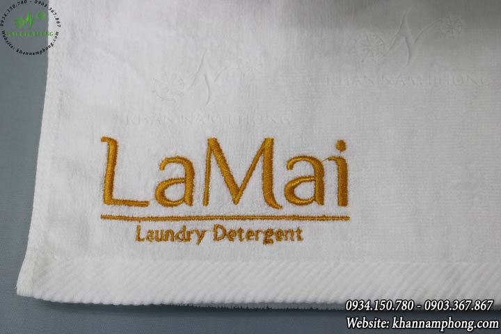 Mẫu khăn lau tay Lamai (Trắng- Cotton)