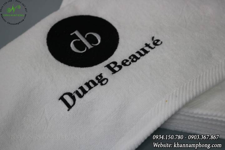 Mẫu khăn mặt Dung Beaute (Trắng - Cotton)