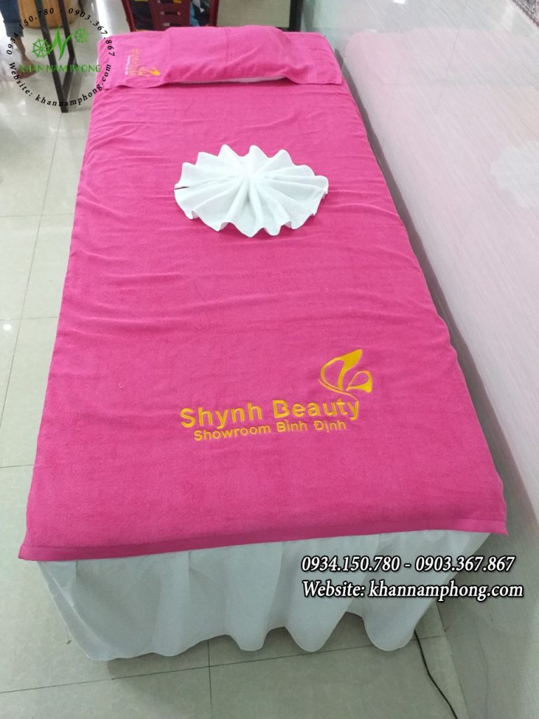 Mẫu khăn trải giường Shynh House - Hồng (Cotton)