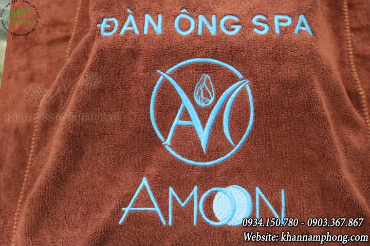 khăn trải giường AMOON Spa - Nâu (Microfiber)