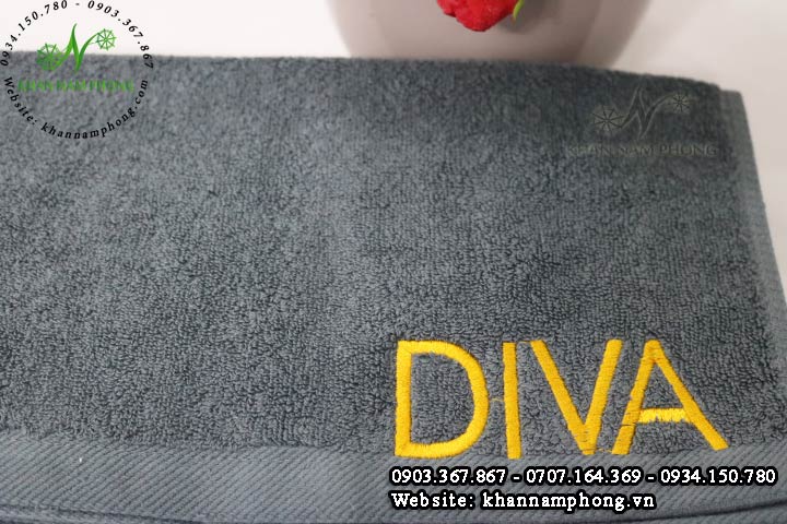 Mẫu khăn Diva Nail (Cotton - Xám)