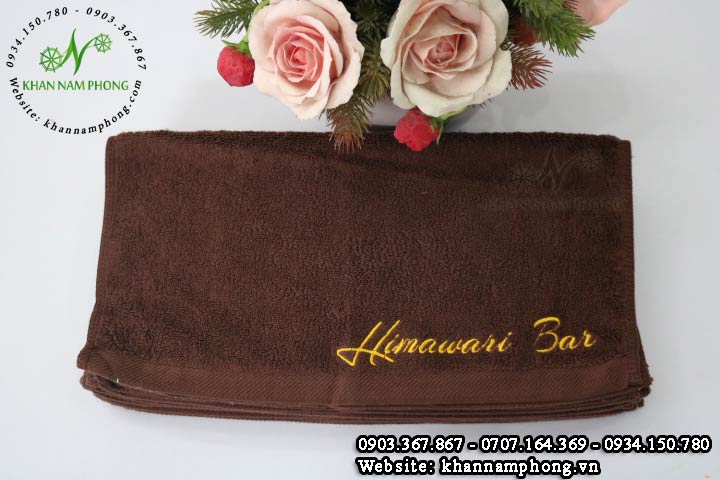 Mẫu khăn Himawari Nail Spa (Nâu socola – Cotton)