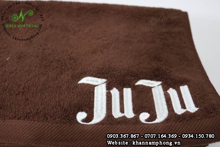 Mẫu khăn JuJu Nail (Nâu socola – Cotton)