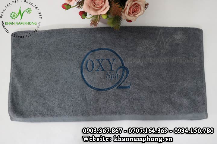 Mẫu khăn body Oxy Spa (Cotton Xám)