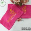 Bộ Khăn Lau Tay Spa Màu Hồng Thêu Logo (100% Cotton)