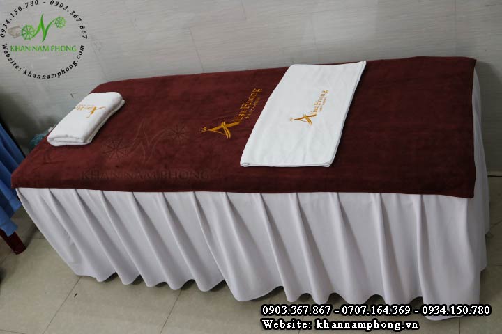 Mẫu sản phẩm khăn trải giường  Alisa Hương - Nâu Socola (Cotton)