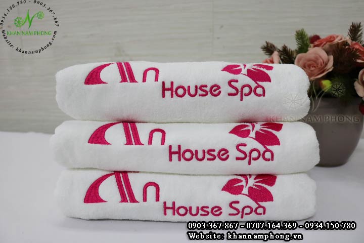 Mẫu khăn body An House Spa (Trắng – Cotton)