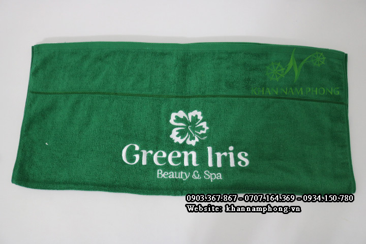 Mẫu khăn body Green Iris (Cotton Xanh Lá)