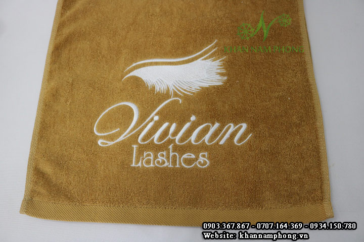 Mẫu khăn mặt Vivian Lashes (Cotton Nâu Nhạt)