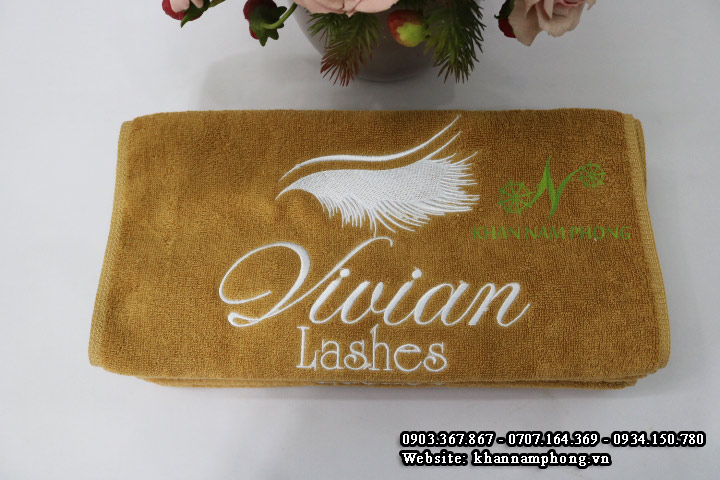 Mẫu khăn quấn tóc Vivian Lashes (Cotton Nâu Nhạt)