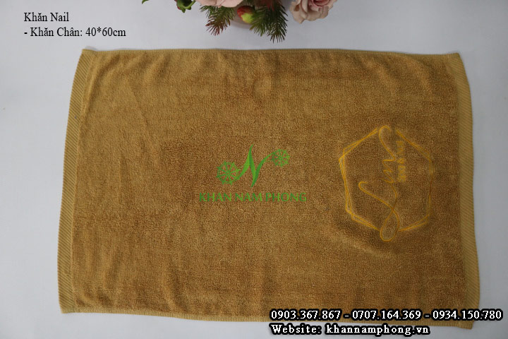 Mẫu khăn lau tay Lin Spa (Nâu Nhạt - Cotton)