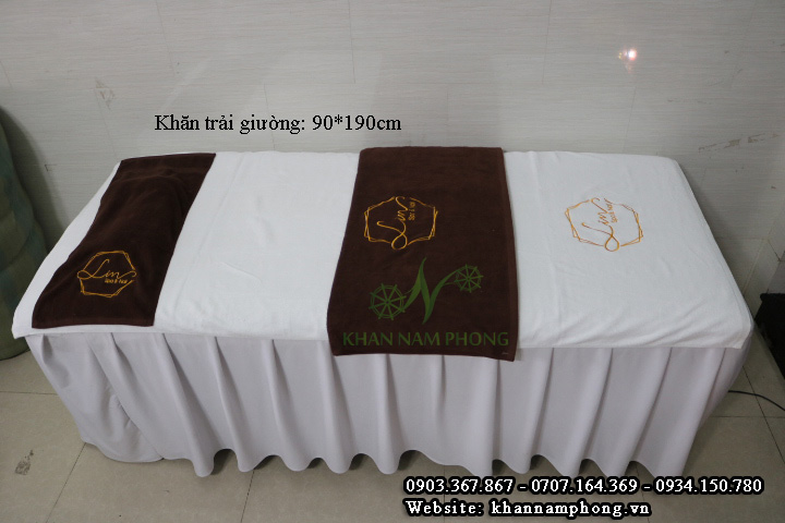 + Mẫu khăn trải giường Microblading Spa - Màu Trắng (Cotton)