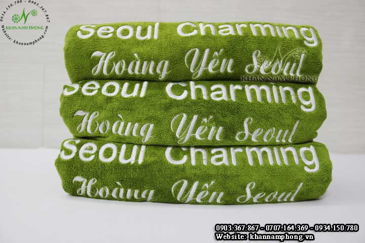 Mẫu khăn body Seoul Charming - Xanh Lá (Microfiber)