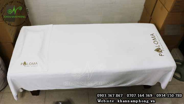 Mẫu khăn trải giường Paloma - Màu Trắng (Cotton)