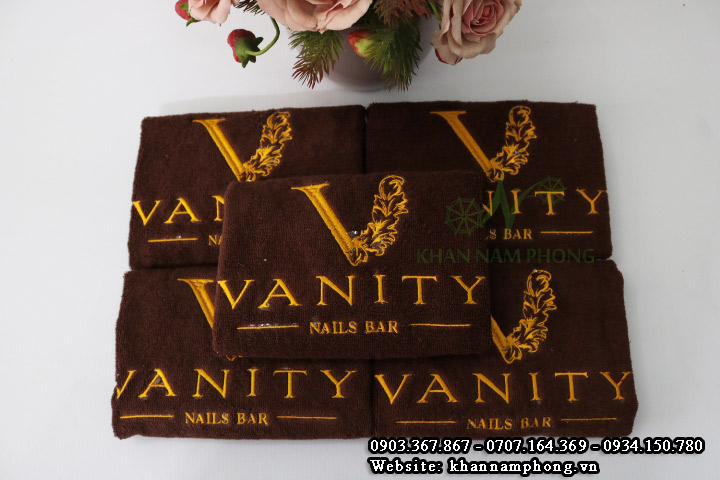 Mẫu khăn Vanity Nails Bar (Socola)