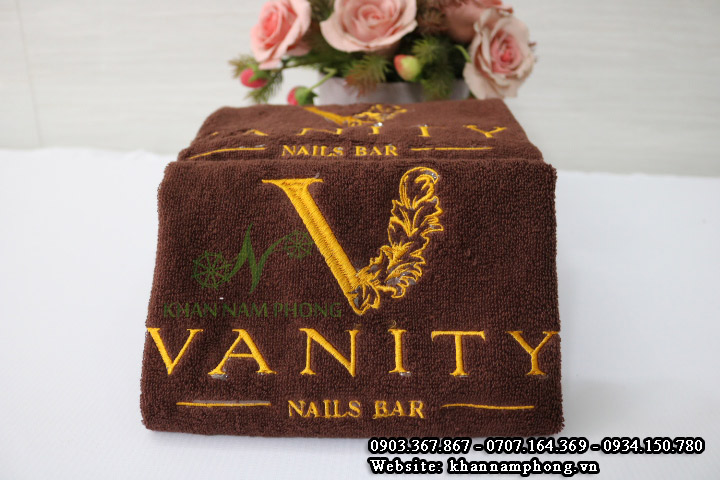 Mẫu khăn Vanity Nails Bar (Socola)