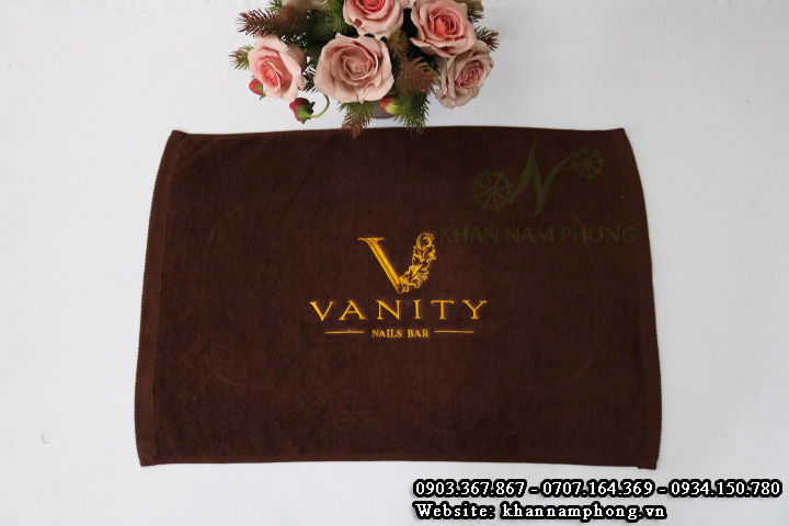 Mẫu khăn Vanity Nails Bar (Socola)
