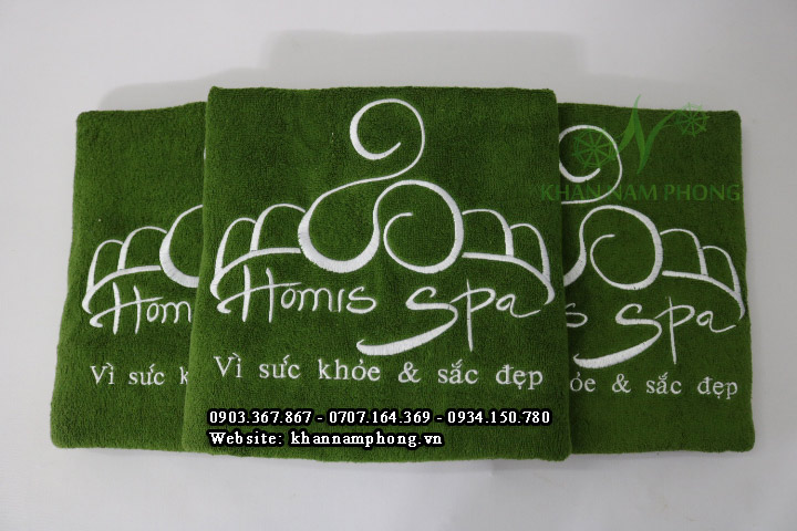 Mẫu khăn body Homeis Spa (Cotton Xanh Lá)