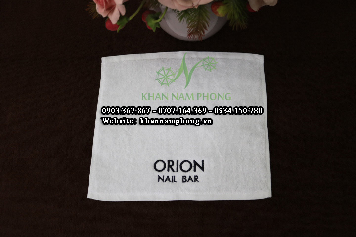Mẫu khăn ORION Nail Bar (Trắng - Cotton)