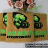 Ba khăn tắm cotton terry màu nâu vàng da bò thêu logo tạ Gym Khỏe Đẹp xanh lá