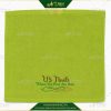 Bộ Khăn Nails Màu Xanh Cốm (100% Cotton) Thêu Logo