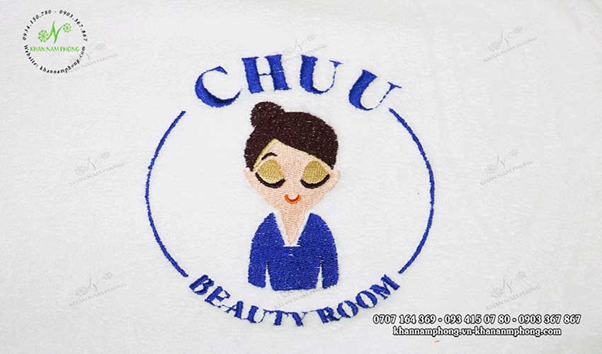Mẫu khăn quấn tóc Chuu Beauty Room (Trắng - Microfiber)