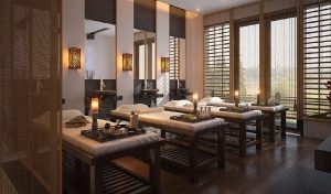 Spa trang trí nến và tranh