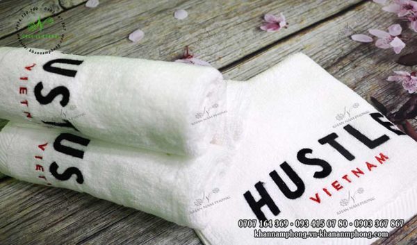 Khăn GYm của Hustle màu trắng chất liệu Cotton