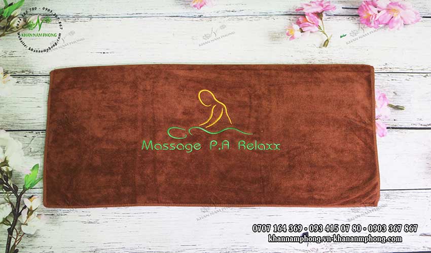 Mẫu khăn body Massage P.A Relaxx (Nâu socola - Microfiber)