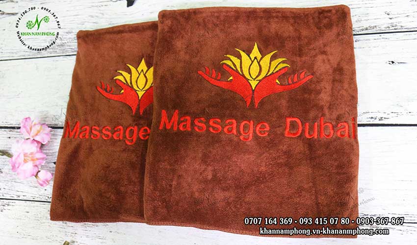 Mẫu khăn body Massage Dubai (Nâu socola - Microfiber)