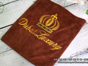 khăn spa của Dubai Luxury- màu nâu socola chất liệu microfiber
