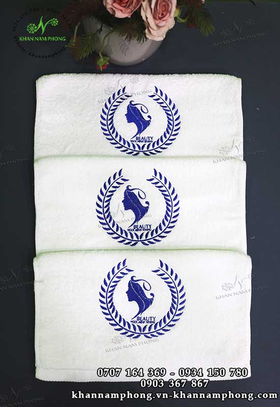 Mẫu khăn mặt Ngọc Minh Khang Spa (Trắng - Cotton)