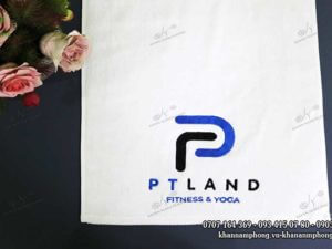 Khăn PTLAND fitness & yoga - màu Trắng chất liệu Cotton
