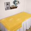 Bộ Khăn Trải Giường Spa Màu Vàng Cotton Thêu Logo
