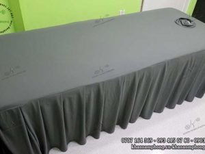 Ga giường spa thun màu xám đậm
