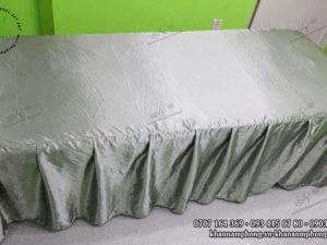 Ga giường Spa Lụa màu xám