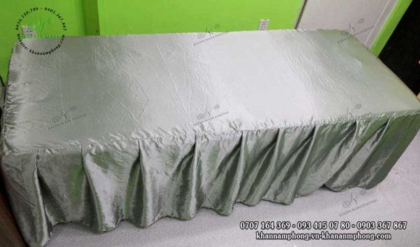 Ga giường Spa Lụa màu xám
