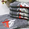 Khăn Gym của Tân Sơn gym fitness màu xám chất liệu cotton.