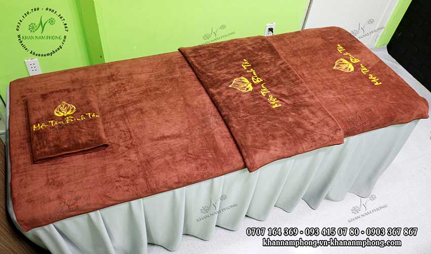 Khăn trải giường Mộc Tâm Bình Tân (Nâu Socola - Microfiber)
