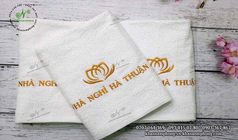 khăn nhà nghỉ Hà Thuận Cotton trắng