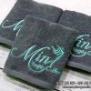 Khăn Yoga của Min màu xám Cotton