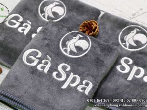 Khăn quấn tóc của Gà Spa chất liệu Microfiber màu xám